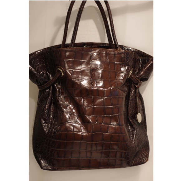 Furla Handbags - Furla Crocodile Embossed Leather Purse
